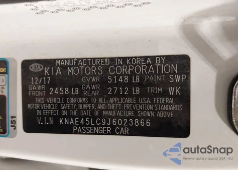 2018 Kia Stinger Gt1 из США, поврежденный, VIN KNAE45LC9J6023866